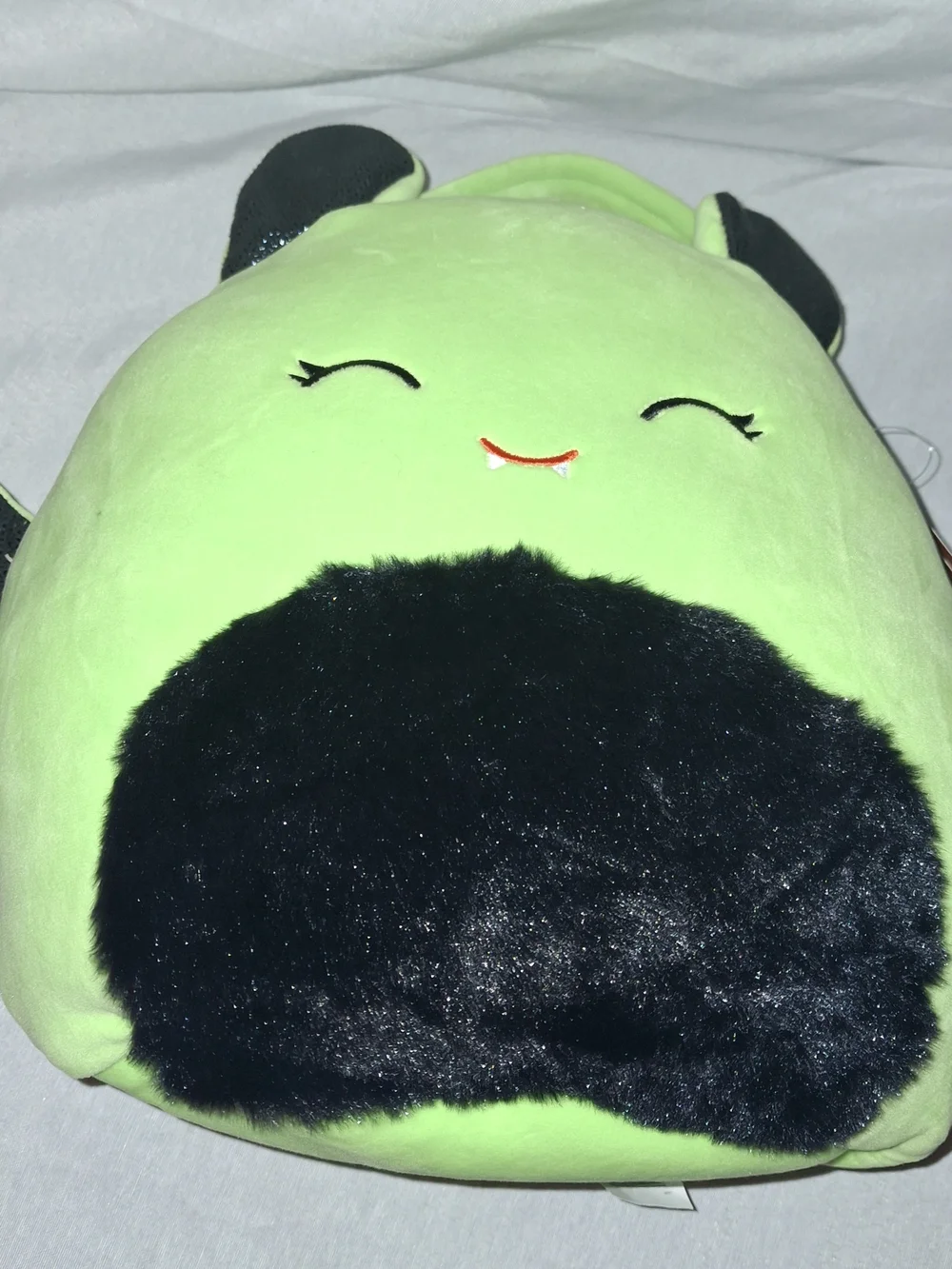 Squishmallows Leap Bat Halloween Treat Pail  - Lime Green with Black Accents